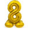 Afbeelding van Staande folie ballon goud - cijfer 8