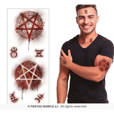 Foto van Neptattoo pentagram
