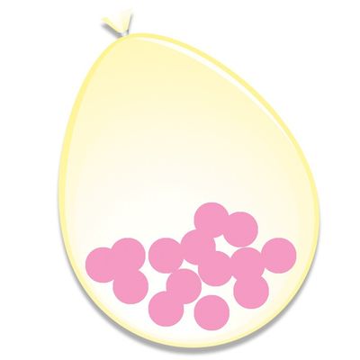 Ballonnen Roze Confetti 6st 30cm