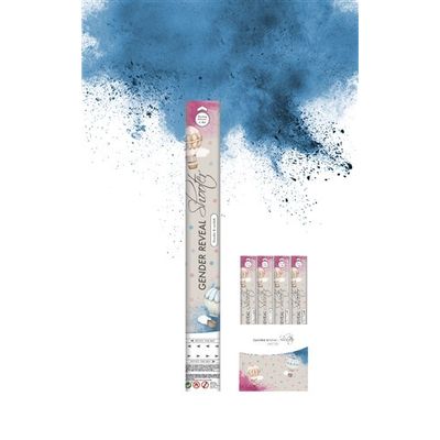 Foto van Poeder en Confetti Shooter gender reveal baby Blauw