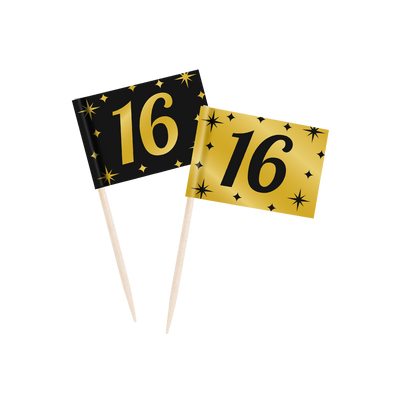 Foto van Prikkers 16 Jaar Goud/Zwart