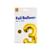 Afbeelding van Folieballon cijfer 3 goud (86cm)