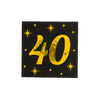 Afbeelding van Servetten 40 jaar Zwart Goud