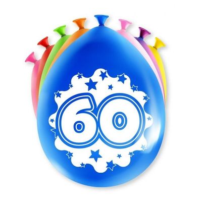 Foto van Gekleurde Ballonnen 60 Jaar