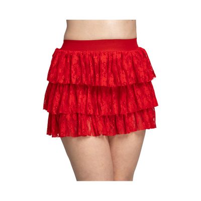 Foto van Rokje Rood met Kant Onesize