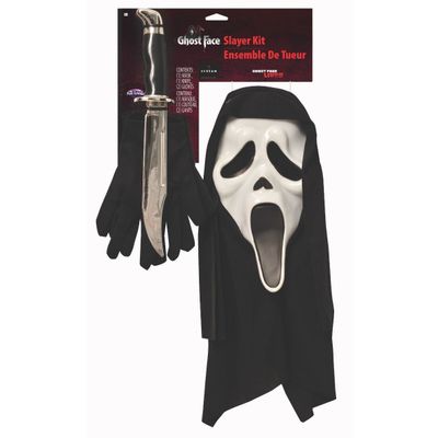 Foto van Ghost Face® Scream masker Met Mes flexibel