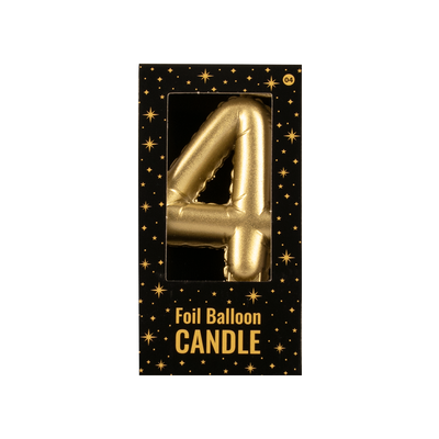 Foil balloon candle gold - 4