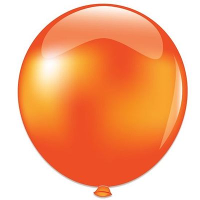 Foto van Topballon metallic oranje (91cm)