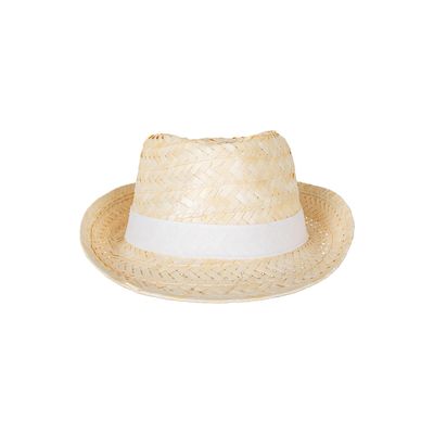 Foto van Zomers Strohoedje Met Witte Band