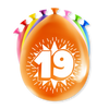 Afbeelding van Gekleurde Ballonnen 19 jaar