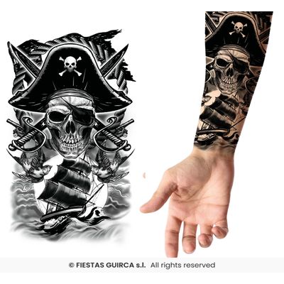 Foto van Neptattoo Piratenschedel