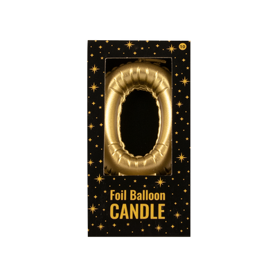Foil balloon candle gold - 0