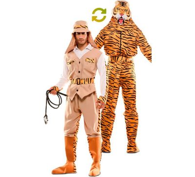 Double fun! Jager en tijger kostuum