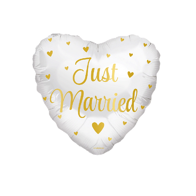 Foto van Folieballon Hartje Just Married (46cm)