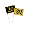 Afbeelding van 20 jaar Cocktailprikkers Zwart\Goud