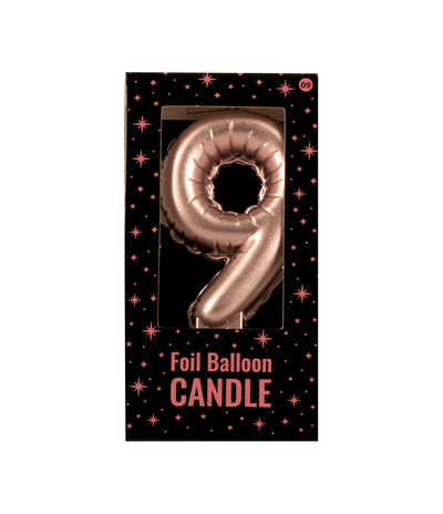 Foil balloon candle rose - 9