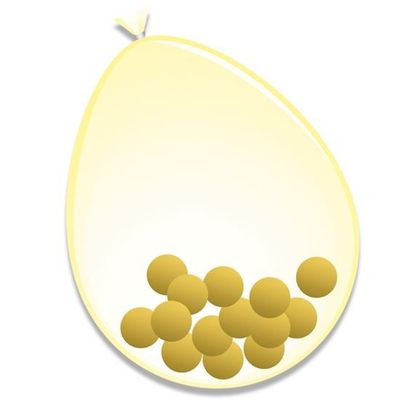 Ballonnen Goud Confetti 6st 30cm