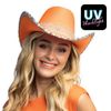 Afbeelding van Cowboyhoed Oranje Pailetten