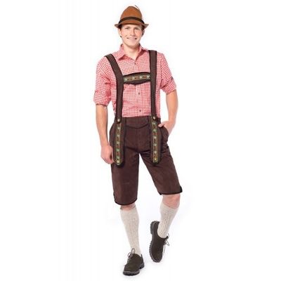 Lederhosen driekwart Johan - Donkerbruin