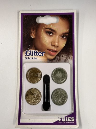 Palet schmink glitter kleuren goud en zilver