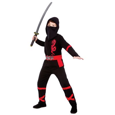 Foto van Ninja kostuum kind rood luxe