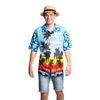 Afbeelding van Miami Vice Shirt Blauw Palmbomen