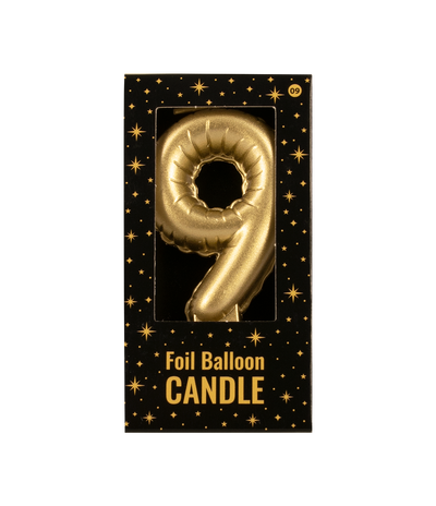 Foil balloon candle gold - 9