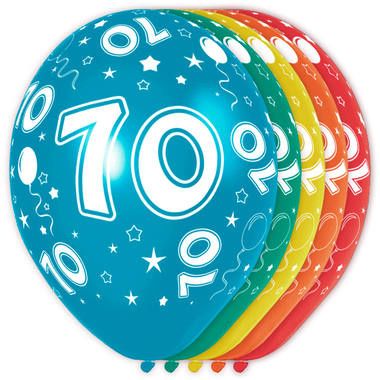 Leeftijd ballonnen 70 jaar 5 stuks