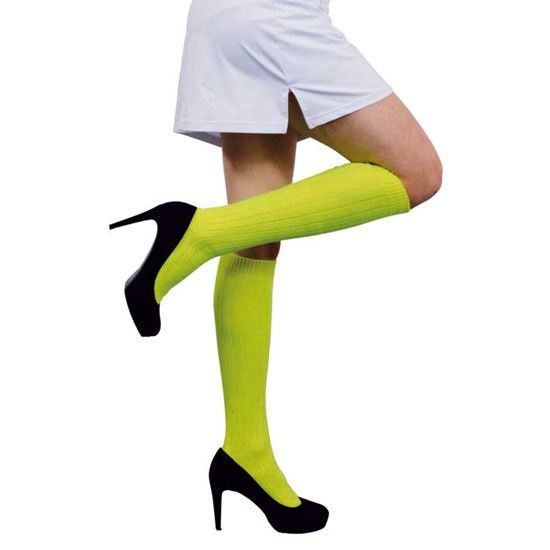 Danser verwijderen campagne Voetbal sokken fluor geel kopen? || Confettifeest.nl