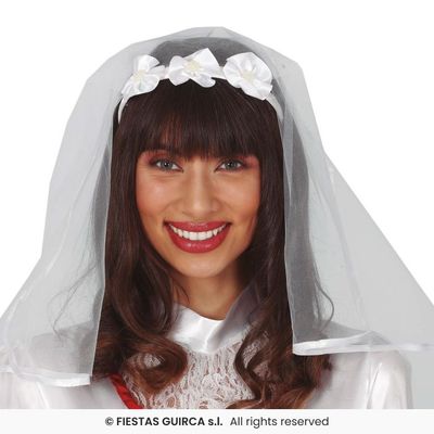 Foto van Bruidsluier met parels Foto van Bruidsluier met parels