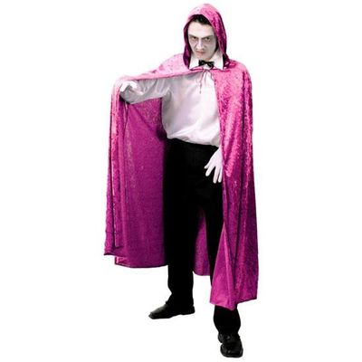 Lange cape met capuchon - Roze