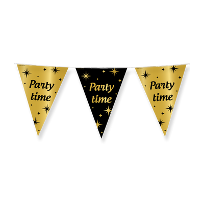 Foto van Classy Party flags foil - Party time!