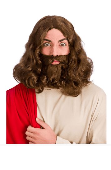revolutie vlotter Vergadering Jezus pruik met baard kopen? || Confettifeest.nl