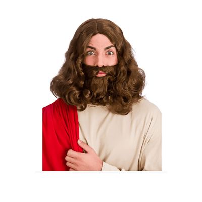 revolutie vlotter Vergadering Jezus pruik met baard kopen? || Confettifeest.nl
