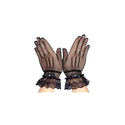 Foto van Handschoenen Zwart Met Kant En Diamant