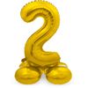 Afbeelding van Staande folie ballon goud - cijfer 2