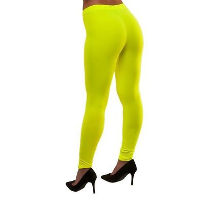 Neon legging geel