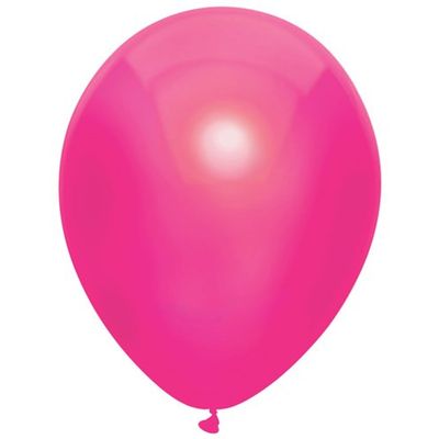 Foto van Ballonnen metallic hot roze (30cm) 10st