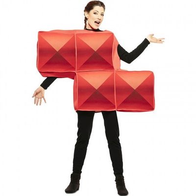 Foto van Tetris kostuum rood