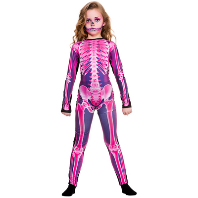 Foto van X-ray skeletten jumpsuit roze