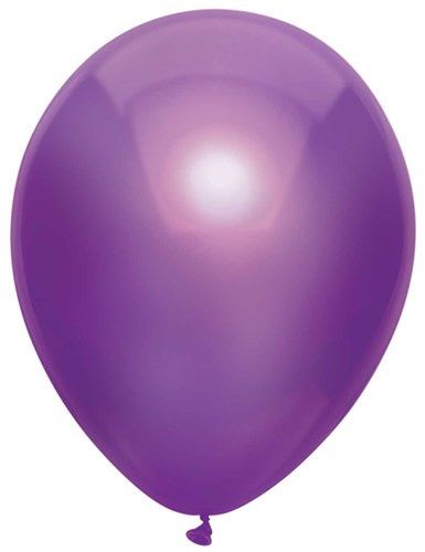 Ballonnen metallic paars (30m) 10st