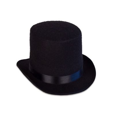 Foto van Hoge hoed vilt luxe zwart