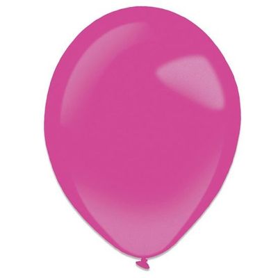 Ballonnen hot pink metallic (28cm) 50st
