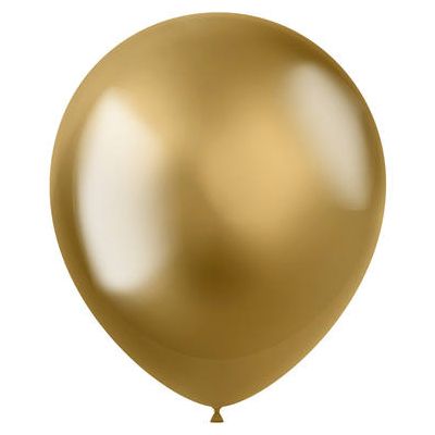 Foto van Ballonnen Chrome Intense Goud (30cm) 10st