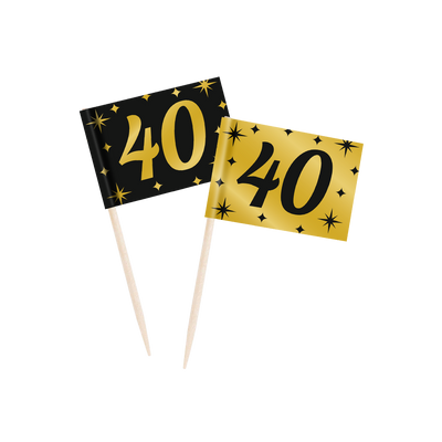 Foto van Prikkers 40 Jaar Goud/Zwart