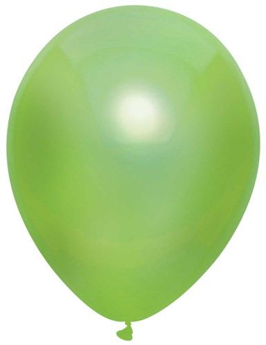 Ballonnen metallic lichtgroen (30cm) 10st