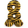 Afbeelding van Staande folie ballon tijgerprint - cijfer 8