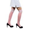 Afbeelding van Cheerleader sokken roze/wit