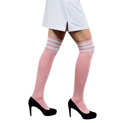 Cheerleader sokken roze/wit