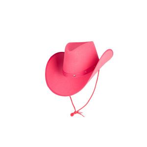 Cowboyhoed vilt roze